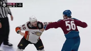 NHL Fight - Avalanche @ Ducks - MacDermid vs Deslauriers - 19/01/2022