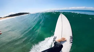 POV SURFING CRYSTAL CLEAR WAVES! (RAW)