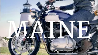 Exploring the Maine Coast on a Triumph Bonneville Motorcycle