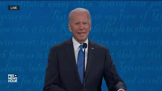 WATCH: 'I will end this,' Biden says of pandemic | Second Presidential Debate 2020