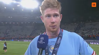 "Rodri should buy US a present!" 🎁 | De Bruyne reacts after winning the UEFA Champions League