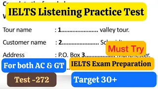 IELTS Listening Practice Test 2023 With Answers [ Real Exam - 272 ]