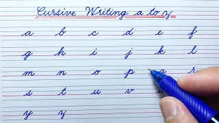 How to write English Cursive writing a to z | Small letters abcd | Cursive handwriting practice abcd