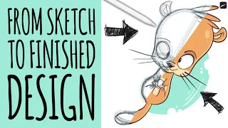 Procreate Cartoon Tutorial: From Sketch to Finished Design...Baby Otter!