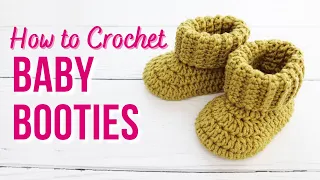 How to Crochet Baby Booties | New & Improved | Beginner Friendly