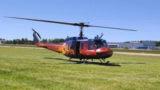 Start der Bell UH-1D "Goodbye Huey" auf dem Flugplatz Neuhausen ob Eck