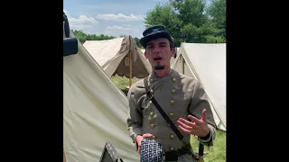 Civil War Haversack and Bedroll Demonstration