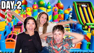 LAST To Leave The World's LARGEST Bouncy HOUSE Wins A Mystery Prize! (Challenge) | Familia Diamond