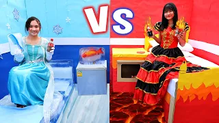 การท้าทายระหว่าง ความร้อน🔥 vs 🧊ความเย็น เพื่อนรูมเมทสุดขั้ว Hot vs Cold Challenge