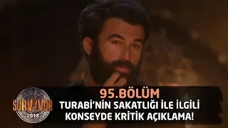 Survivor 2018 | 95.Bölüm |  Turabi'nin Sakatlığı İle İlgili Konseyde Kritik Açıklama!