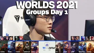 T1 vs DFM full game | Worlds 2021 Groups Day1 - FAKER AZIR