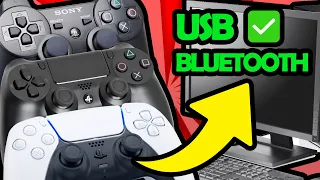 ✅Jak podłączyć pada od PS3, PS4 oraz PS5 do komputera! 2024 | USB/Bluetooth