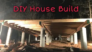 DIY Debt Free Cabin Build part 1- Piers / Subfloor