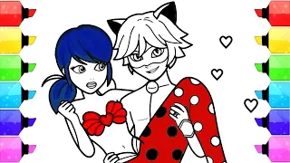 Ледибаг русалка и Супер-Кот оживают с помощью маркеров | раскраска Miraculous | LADYBUG & CAT NOIR