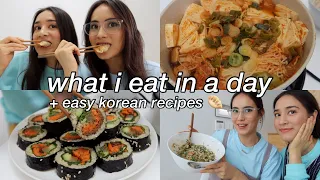 what i eat in a day: korean food, cook with me (+ easy korean recipes), grocery shopping & mukbang!