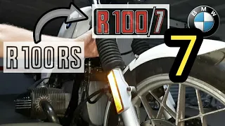 7. Bmw r100rs to R100. Poner fuelles de goma en horquillas / install rubber boots on forks