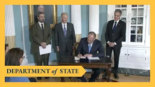 Secretary Blinken participates in an Artemis Accords Signing Ceremony