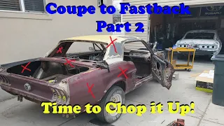 Mustang Coupe to Fastback #2 Chopping the top