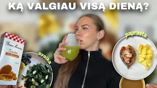 KĄ VALGIAU VISĄ DIENĄ kai tingėjau daug gaminti vlog style (paprasta, sveika, greita)🍳🍍🥦