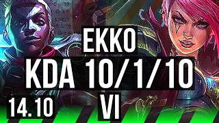 EKKO vs VI (JGL) | 10/1/10, 1700+ games, Legendary | EUW Master | 14.10