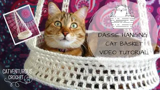 Dassie Hanging Cat Basket - Catventurous Crochet