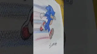 How to draw Sonic the Hedgehog #shorts#viral#art#drawing#ytshorts