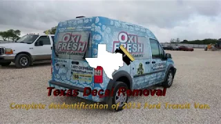 2013 Ford Transit Van Full Wrap Removal