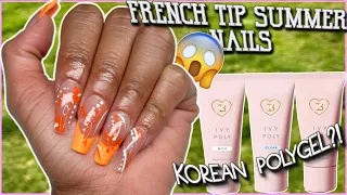 LAZYGIRL METHOD POLYGEL NAILS | TRYING KOREAN NAIL PRODUCTS | BEGINNER FRIENDLY SUMMER NAIL ART