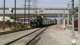 ATSF 3751 and AAPRCO train backs out of Old Town depot