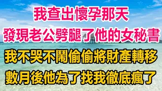 我查出懷孕那天，意外發現老公劈腿了他的女秘書，我不哭不鬧偷偷將財產轉移，數月後他為了找我徹底瘋了#情感故事 #生活經驗 #為人處世 #情感 #家庭故事