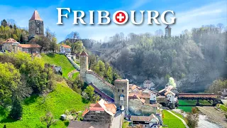 Fribourg, a Swiss medieval town built in a canyon 🇨🇭 Relaxing walking tour