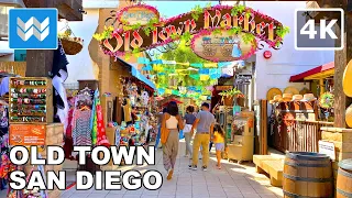 [4K] Old Town San Diego Historic State Park - Walking Tour & Travel Guide 🎧 Binaural Sound