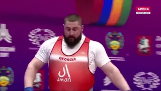 Lasha Talakhadze (+109 kg) Snatch 217 kg - 2021 European Weightlifting Championships