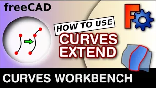 FreeCAD Curves Workbench Tools Explained - Curve Extend - Help For Beginners