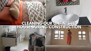 Clean with me 2022|cleaning our unfinished home during construction|zimbabwe lifestyle #zimyoutuber