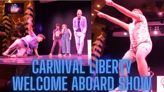 Carnival Liberty Embarkation Day Part Two || Dinner, Welcome Aboard Show, Karaoke & Midnight Buffet