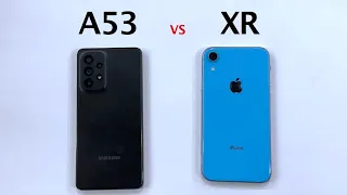 SAMSUNG A53 vs iPhone XR - Speed Test