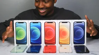 iPhone 12 All Colors Unboxing: Blue, Red, Green, White & Black