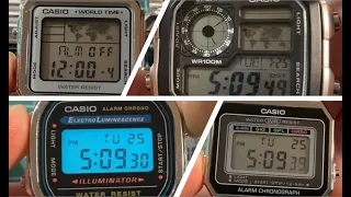 4 Steel band Casio comparison: Casio A700, A168, A500 and AE1200