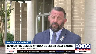 Demolition begins at Orange Beach boat launch to level ramps