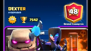 Golem Night Witch Poision DEXTER  👈 Best Golem deck in clash Royale