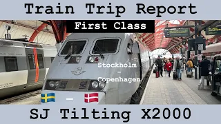 Trip Report: First Class on SJ's Tilting Train! | SJ X2000 | Stockholm - Copenhagen