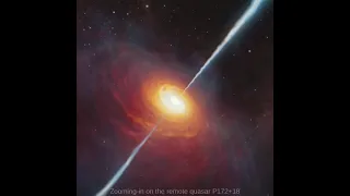 Zooming in on the remote quasar P172+18 #shorts