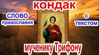 Кондак святому мученику Трифону аудио молитва с текстом и иконами