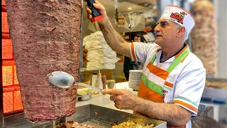 The most delicious Shawarma of Turkey! 350kg Of Meat On A Spit Every Day! Best Turkish Street Food!