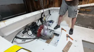 Motor is in the boat! EV Boat Conversion. Episode 8.