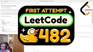 my attempt at solving leetcode 482: license key formatting  [SOLVED]