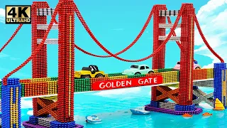 DIY - How To Build Amazing Golden Gate Bridge From Magnetic Balls ( Satisfying ) | Magnet World 4K