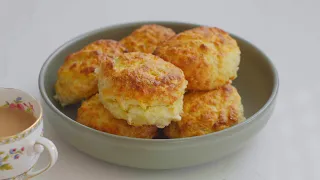 The World's Easiest Cheese Scones - NO BUTTER!!