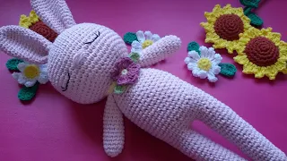 Conejito Dormilón  38 cm // Teje con GanchiBol un amigurumi